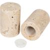 imageCreative CoOp Natural Round Travertine Salt and Pepper Shakers Set of 2 Small