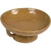 imageCreative CoOp Stoneware Footed PedestalBowl with Handles Reactive Glaze BlackTaupe