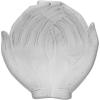 imageCreative CoOp Stoneware Hands Reactive Glaze Bowl 5quot L x 5quot W x 2quot H White