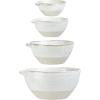 imageCreative CoOp Stoneware White Batter Bowls Set of 4