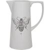 imageCreative CoOp White Ceramic Pitcher with Bee Image