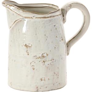 imageCreative CoOp 28 oz Stoneware Reactive Glaze White Each One Will Vary Pitcher 625quot