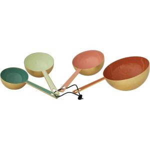 imageCreative CoOp 4Piece Enameled Measuring Cups with Leather Tie Multicolor
