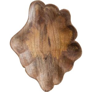 imageCreative CoOp HandCarved Mango Wood Scalloped Platter for Serving Natural