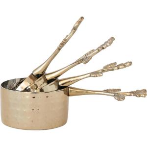 imageCreative CoOp Stainless Steel and Aluminum Measuring Cups with Handles Gold Finish