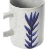 imageCreative CoOp Bloomingville Creative CoOp Hand Painted Stoneware Mug with Flower Design Antique Blue and White Reactive Glaze Set of 4 5quot L x 3quot W x 4quot H DF6578SETMug