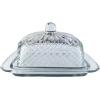 imageCreative CoOp Clear Embossed Rectangular Reclaimed Glass Butter Dish Medium