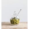 imageCreative CoOp Clear Glass quotOLIVEquot Jar with Lid ampamp Slotted Stainless Steel Spoon Set of 3 Pieces including Lid