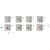 imageCreative CoOp Eclectic Fauna Stoneware Mug Multicolor Set of 8