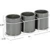 imageCreative CoOp Farmhouse Ceramic Metal Holder Grey and White CrocksGray