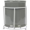 imageCreative CoOp Farmhouse Ceramic Metal Holder Grey and White CrocksGray