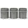 imageCreative CoOp Farmhouse Ceramic Metal Holder Grey and White CrocksGray