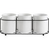 imageCreative CoOp Farmhouse Ceramic Metal Holder Grey and White CrocksWhite