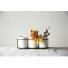 imageCreative CoOp Farmhouse Ceramic Metal Holder Grey and White CrocksWhite