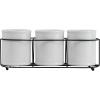 imageCreative CoOp Farmhouse Ceramic Metal Holder Grey and White CrocksWhite