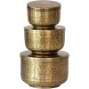 imageCreative CoOp Hammered Debossed Aluminum Containers Antique Brass Set of 3
