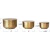 imageCreative CoOp Hammered Debossed Aluminum Containers Antique Brass Set of 3
