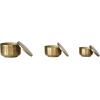 imageCreative CoOp Hammered Debossed Aluminum Containers Antique Brass Set of 3