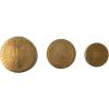 imageCreative CoOp Hammered Debossed Aluminum Containers Antique Brass Set of 3