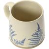 imageCreative CoOp Hand Stamped Stoneware Wax Relief Botanical Design Antique Blue and White Set of 4 Styles Mugs