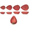 imageCreative CoOp HandPainted Strawberry Stoneware Measuring Cups Red and White Set of 4