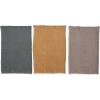 imageCreative CoOp Kitchen Cotton Tea Towels on a Mango Wood Board Multicolor Set of 3