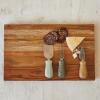 imageCreative CoOp Large Acacia and Mango Wood Rectangle Cheese and Cutting Board Natural