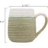 imageCreative CoOp Large Multicolor Stoneware Mugs with Ribbed Sides Set of 4 ColorsRounded Handle