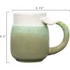 imageCreative CoOp Large Multicolor Stoneware Mugs with Ribbed Sides Set of 4 ColorsWhaleTail Handle