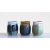 imageCreative CoOp Large Multicolor Stoneware Mugs with Ribbed Sides Set of 4 ColorsWhaleTail Handle