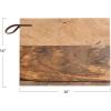 imageCreative CoOp Mango Wood CheeseCutting Board with Leather Handle Natural