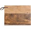 imageCreative CoOp Mango Wood CheeseCutting Board with Leather Handle Natural