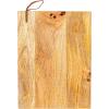 imageCreative CoOp Mango Wood CheeseCutting Board with Leather Handle Natural