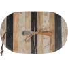 imageCreative CoOp Marble and Mango Wood Cheese Board Set with Knife Multicolor Medium Multi
