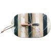 imageCreative CoOp Marble and Mango Wood Cheese Board Set with Knife Multicolor Medium Multi