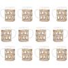 imageCreative CoOp Round Glass Mug with Woven Sleeve Natural Set of 12