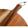 imageCreative CoOp Round Large Suar Wood Cutting Board with Handle Natural