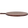 imageCreative CoOp Round Mango Wood CheeseCutting Board with Handle Walnut Finish