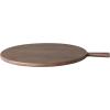 imageCreative CoOp Round Mango Wood CheeseCutting Board with Handle Walnut Finish