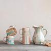 imageCreative CoOp Round Terracotta Mug Set with 4 Styles Multicolor Set of 4