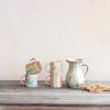 imageCreative CoOp Round Terracotta Mug Set with 4 Styles Multicolor Set of 4