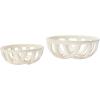 imageCreative CoOp S2 Stoneware Fruit w Reactive Glaze Basket White 2