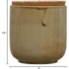imageCreative CoOp Stoneware Cork Lid Reactive Glaze Jar 5quot L x 5quot W x 6quot H Greige