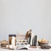 imageCreative CoOp Stoneware Food Storage Basket with Distressed Matte Finish White