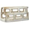 imageCreative CoOp Stoneware Food Storage Basket with Distressed Matte Finish White