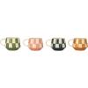 imageCreative CoOp Stoneware Mug Set with Checkered Patterns Multicolor Set of 4