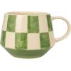 imageCreative CoOp Stoneware Mug Set with Checkered Patterns Multicolor Set of 4