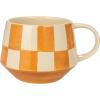 imageCreative CoOp Stoneware Mug Set with Checkered Patterns Multicolor Set of 4
