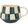imageCreative CoOp Stoneware Mug Set with Checkered Patterns Multicolor Set of 4