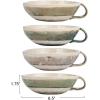 imageCreative CoOp Stoneware Mug Set with Various Colors and Low Height Multicolor Set of 4